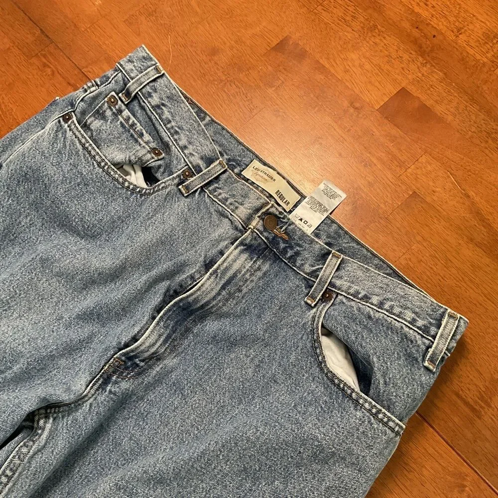 Signature by Levi Strauss & Co. Regular Straight Jeans Men's 40x30 Blue Medium